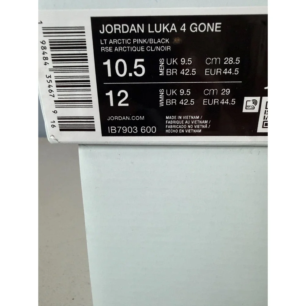 Jordan Luka 4 Gone Basketball Shoes Arctic Pink/Black Womens 12 Mens‎ 10.5